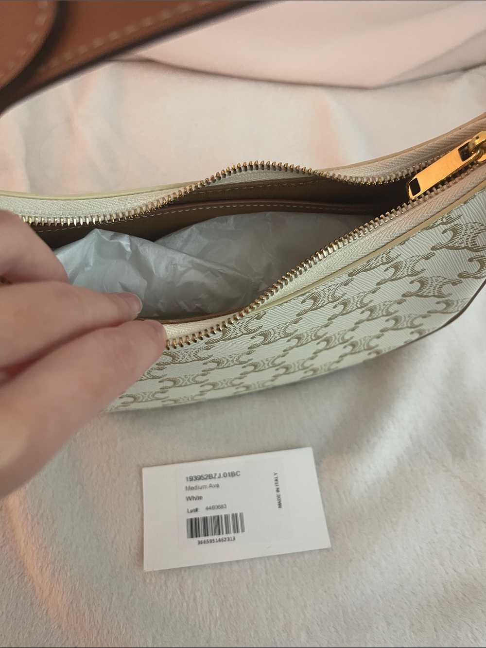 Celine Ava in Triomphe Canvas and Calfskin - Picture 6 of 7